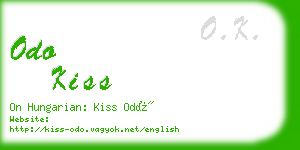 odo kiss business card